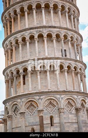 Torre Pendente di Pisa, Torre, Pisa, Toscana, Italia Foto Stock