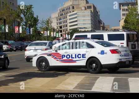 Un veicolo della polizia di Washington DC parcheggiato, Washington DC, Stati Uniti Foto Stock