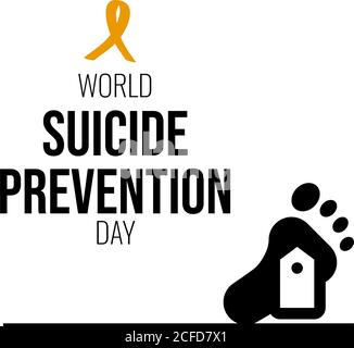 Giornata mondiale della prevenzione del suicidio (settembre 10) concetto di design. Illustrazione vettoriale a colori per il Web e la stampa. Illustrazione Vettoriale