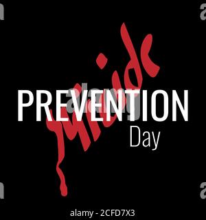 Giornata mondiale della prevenzione del suicidio (settembre 10) concetto di design. Illustrazione vettoriale a colori per il Web e la stampa. Illustrazione Vettoriale