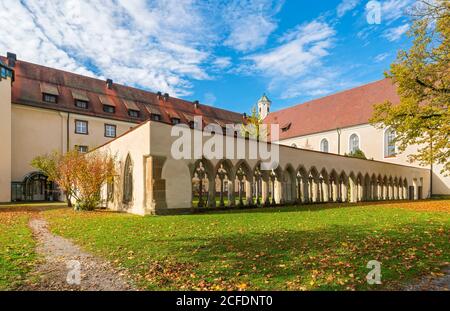 Germania, Baden-Württemberg, Sulz am Neckar, Abbazia di Kirchberg, ex chiostro gotico. Foto Stock