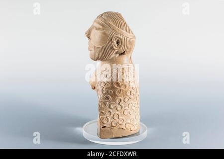 Statua originale del Re sacerdote, Mohenjo daro, la civiltà della valle dell'Indo (volta valori), il Museo Nazionale del Pakistan, Karachi, Pakistan, Asia meridionale, Asia Foto Stock