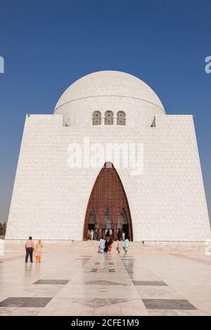 Il Mausoleo di Quaid-e-Azam, la tomba di Muhammad Ali Jinnah, Karachi, Sindh, Pakistan, Asia meridionale, Asia Foto Stock