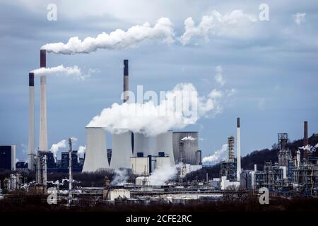 Centrale a carbone duro Uniper Scholven, Gelsenkirchen, zona Ruhr, Nord Reno-Westfalia, Germania Foto Stock