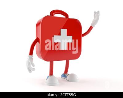 Carattere del kit di pronto soccorso isolato su sfondo bianco Foto Stock