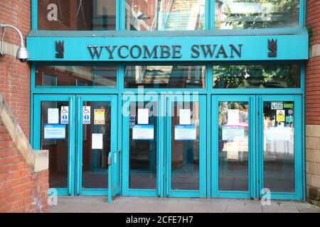 Ingresso al teatro Wycombe Swan di High Wycombe, Regno Unito Foto Stock