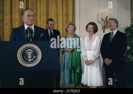 Jimmy carter ospita l'USO Reception per Bob Hope ca. 05/25/1978 Foto Stock