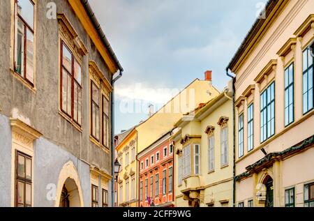 Sopron Streetscape, Ungheria Foto Stock