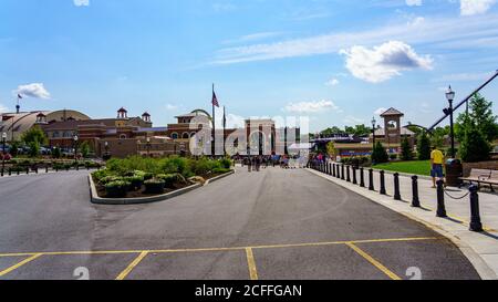 Hershey, PA, USA - 4 settembre 2020: Il nuovo ingresso a Hersheypark, una popolare attrazione di Chocolatetown USA. Foto Stock