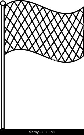 schema di controllo nel disegno dell'illustrazione vettoriale dell'icona del flag Illustrazione Vettoriale
