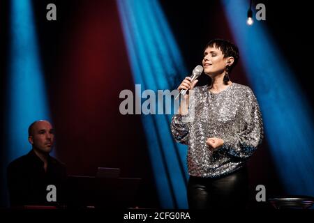 Berna, Svizzera. 04 settembre 2020. La cantante svizzera Francine Jordi ha tenuto un concerto dal vivo a Bierhübeli a Berna. (Photo Credit: Gonzales Photo/Tilman Jentzsch/Alamy Live News Foto Stock