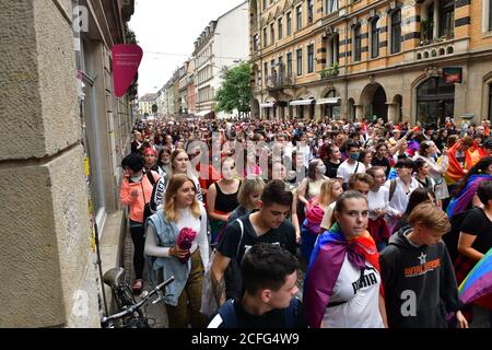 CSD Christopher Street Day a Dresda. 05.09.2020 Foto Stock