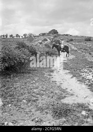 Didascalia originale: Est della Giordania e Mar Morto. Vertice di Jebel OSHA - Località: Jordan ca. 1900 Foto Stock