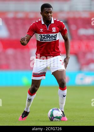 Middlesbrough's Anfernee Dijksteel durante la prima partita della Carabao Cup al Riverside Stadium di Middlesbrough. Foto Stock