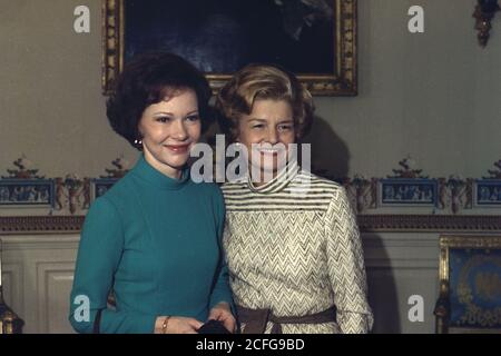 Rosalynn carter e Betty Ford al carter Inauguration ca. 20 gennaio 1977 Foto Stock