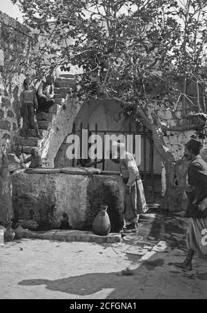 Didascalia originale: Jaffa. Casa di Simone il Tanner - Ubicazione: Tel Aviv Israele ca. 1898-1946 Foto Stock