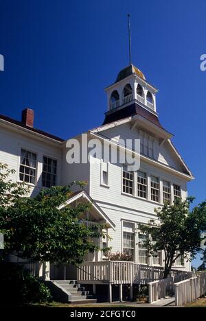 Dungeness Schoolhouse, Dungeness, Clallam County, Washington Foto Stock