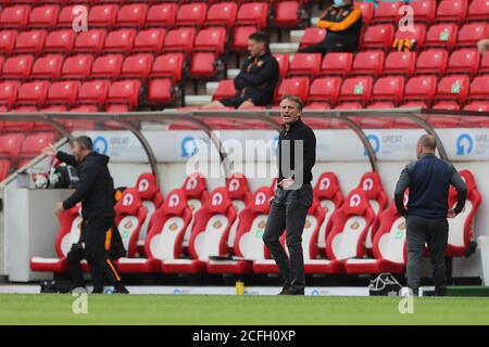 SUNDERLAND, INGHILTERRA. 5 SETTEMBRE il manager del Sunderland Phil Parkinson durante la partita della Carabao Cup tra Sunderland e Hull City allo Stadio di luce di Sunderland. (Credit: Mark Fletcher | MI News) Credit: MI News & Sport /Alamy Live News Foto Stock