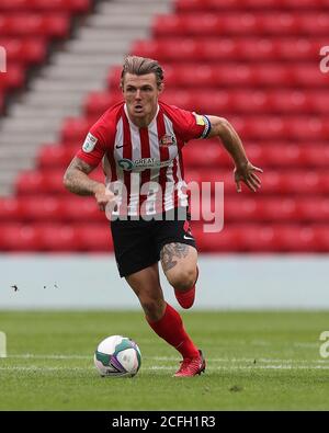 SUNDERLAND, INGHILTERRA. 5 SETTEMBRE Max Power of Sunderland durante la partita di Carabao Cup tra Sunderland e Hull City allo Stadio di luce, Sunderland. (Credit: Mark Fletcher | MI News) Credit: MI News & Sport /Alamy Live News Foto Stock