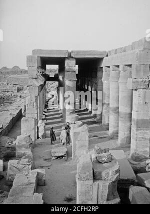 Viste egizie; Karnak. Grande festa Tempio di Thutmosis III ca. 1900 Foto Stock