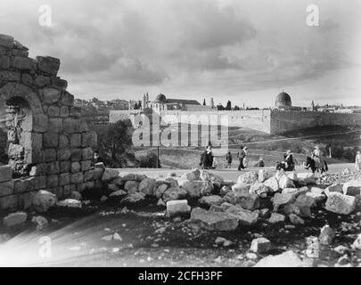 Didascalia originale: Gerusalemme - posizione: Gerusalemme ca. 1898-1946 Foto Stock