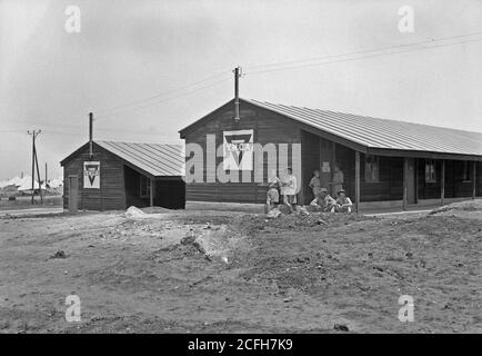 Storia del Medio Oriente - Esercito Australiano Y.M.C.A. nel campo di Julis. Capanne Y.M.C.A dell'esercito al campo di Julis Foto Stock