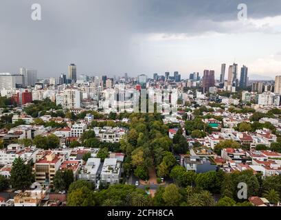 Vista panoramica di Città del Messico - Polanco Foto Stock