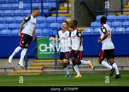 BOLTON, INGHILTERRA. 5 SETTEMBRE 2020 Boltons Antoni Sarcevic festeggia il suo 1-1 durante la prima partita di Carabao Cup tra Bolton Wanderers e Bradford City al Macron Stadium di Bolton. (Credit: Chris Donnelly | MI News) Credit: MI News & Sport /Alamy Live News Foto Stock