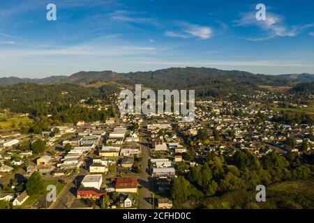 Antenna di Myrtle Point piccola città nel sud dell'Oregon Foto Stock