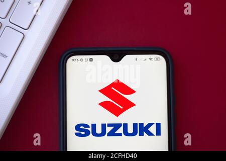Brasile. 22 Giugno 2020. In questa illustrazione fotografica viene visualizzato il logo Suzuki su uno smartphone. Credit: Rafael Henrique/SOPA Images/ZUMA Wire/Alamy Live News Foto Stock