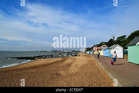 Felixstowe Lungomare, Suffolk, Regno Unito Foto Stock