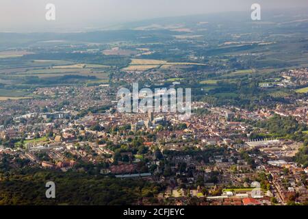 Veduta aerea di Canterbury a Kent, Regno Unito Foto Stock