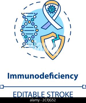 Icona del concetto di immunodeficienza Illustrazione Vettoriale