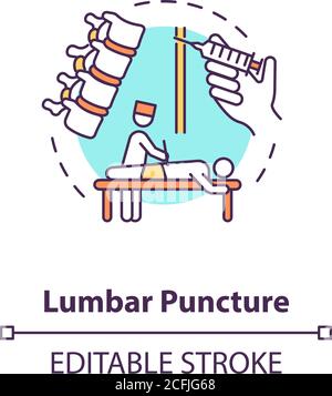 Icona del concetto di foratura lombare Illustrazione Vettoriale