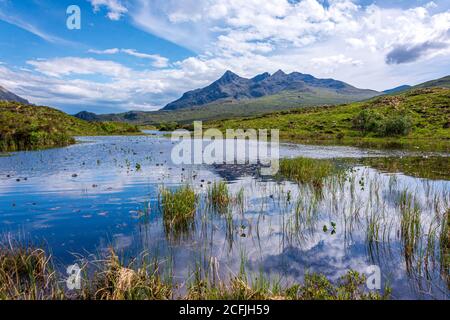 Nero, Cuillins Sligachan, Isola di Skye, Scotland, Regno Unito Foto Stock