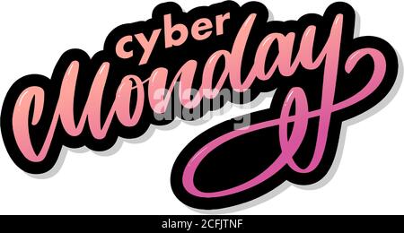 Lettera del Cyber monday. Vettore banner vendita Cyber monday. Design del banner Cyber monday. Background tecnologico. Pubblicità per eventi di concetto. Shopping natalizio. Illustrazione Vettoriale