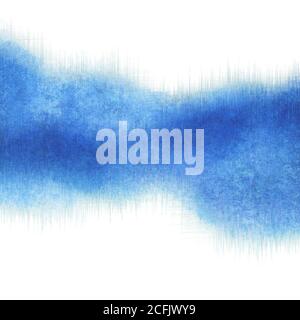 Astratto blu inverno gelo fondo ghiacciato nevoso. Illustrazione disegnata a mano con acquerello. Cornice acquerello, invito, biglietto d'auguri design. Felice nuovo voi Foto Stock