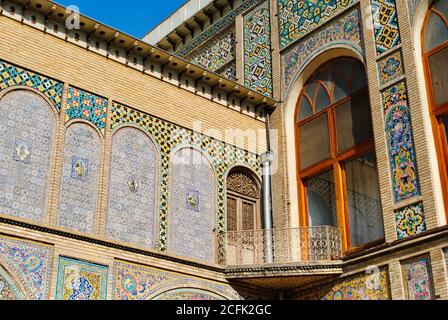 Palazzo Golestan, originariamente costruito nel XVI secolo. Sito patrimonio dell'umanità dell'UNESCO. Teheran Iran Foto Stock