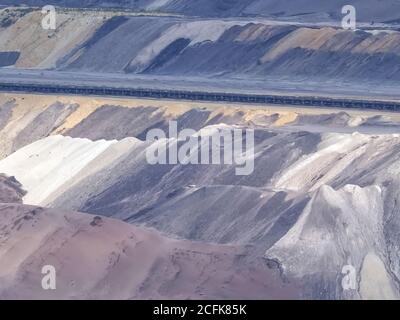 Estrazione di lignite presso lo Skywalk di Garzweiler, Jackerath in Germania Foto Stock