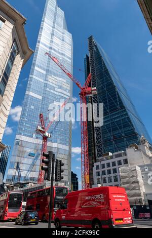 Il grattacielo recentemente completato nella City of London, quartiere finanziario situato sul 22 bishopsgate, noto anche come ventidue. Foto Stock