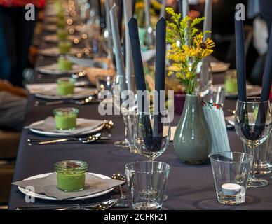 Arte e cucina - Mostra d'arte interpretata culinaria nel Cnemens Sels Museum Neuss, Germania Foto Stock