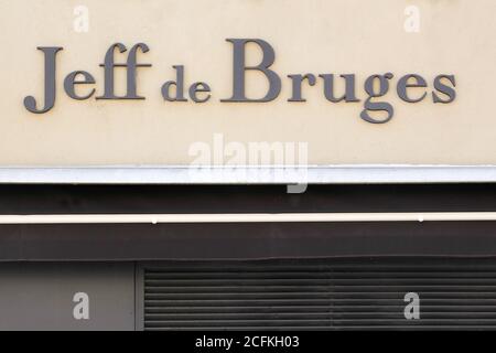 Villefranche sur Saone, Francia - 17 maggio 2020: Jeff de Bruges è un marchio commerciale di dolciumi Foto Stock