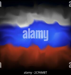 Russia bandiera astratta sfondo per la celebrazione creativa design. Design banner bandiera Russia. Sfondo grafico astratto. Federazione russa patriottica Illustrazione Vettoriale
