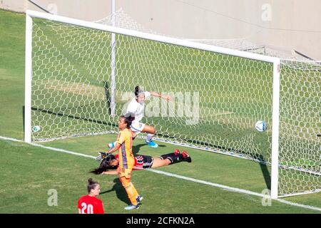 Barueri, Brasile. 06 settembre 2020. 1) durante la partita di Santose Sao Paulo all'Arena Barueri. Credit: Richard Callis/FotoArena/Alamy Live News Foto Stock