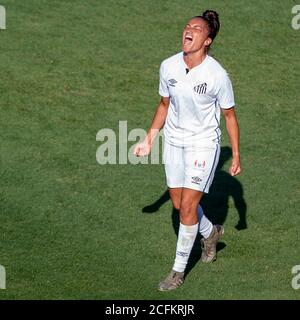 Barueri, Brasile. 06 settembre 2020. 1) durante la partita di Santose Sao Paulo all'Arena Barueri. Credit: Richard Callis/FotoArena/Alamy Live News Foto Stock