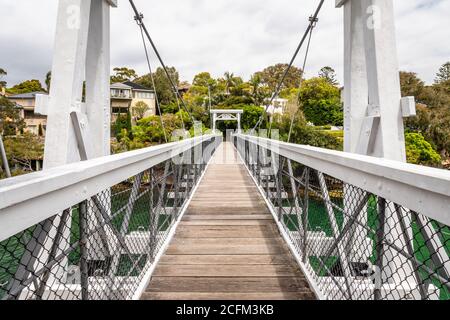 Ponte sospeso della baia di prezzemolo a Sydney, NSW Australia Foto Stock