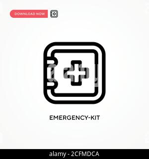 Icona vettore kit di emergenza. Illustrazione vettoriale semplice e moderna per siti Web o applicazioni mobili Illustrazione Vettoriale