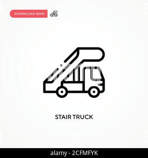 Icona vettore carrello elevatore. Illustrazione vettoriale semplice e moderna per siti Web o applicazioni mobili Illustrazione Vettoriale