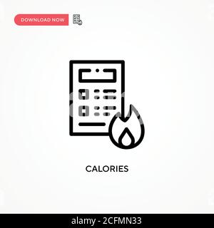 Icona vettore calorie. Illustrazione vettoriale semplice e moderna per siti Web o applicazioni mobili Illustrazione Vettoriale