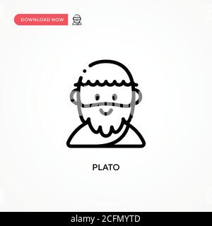 Icona vettore Plato. Illustrazione vettoriale semplice e moderna per siti Web o applicazioni mobili Illustrazione Vettoriale